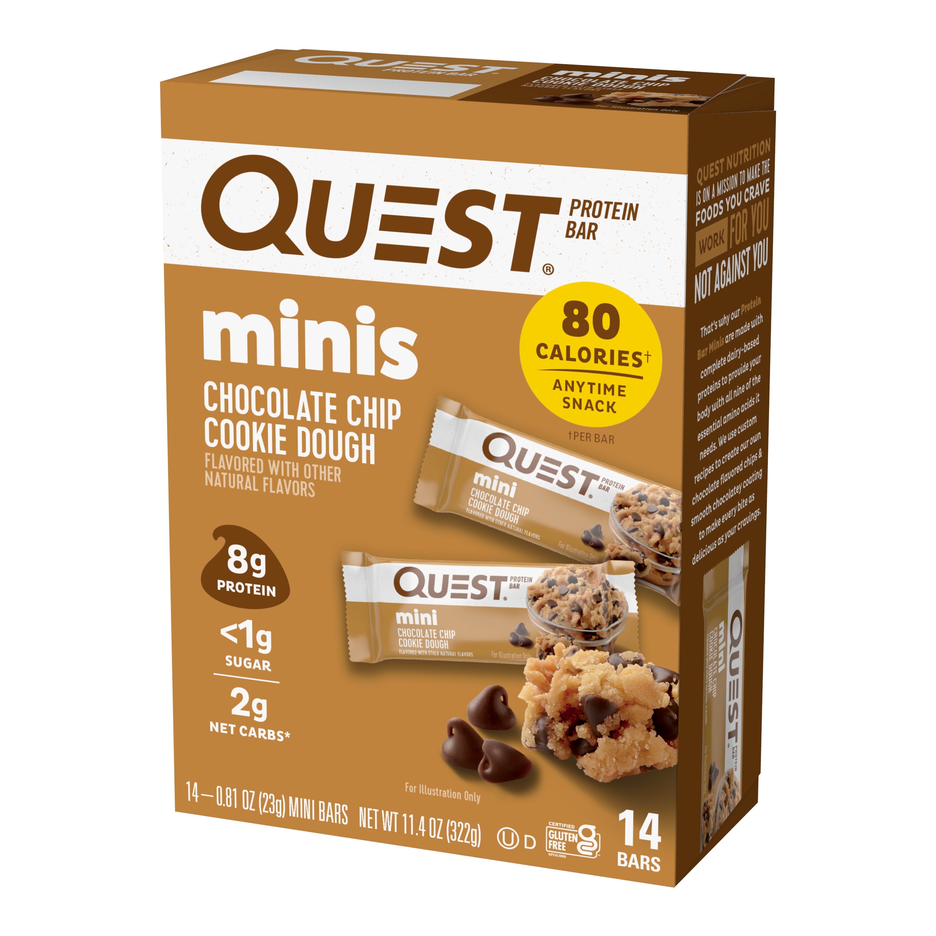 Quest Nutrition Mini Protein Bar 8x32g Chocolate Chip Cookie Dough