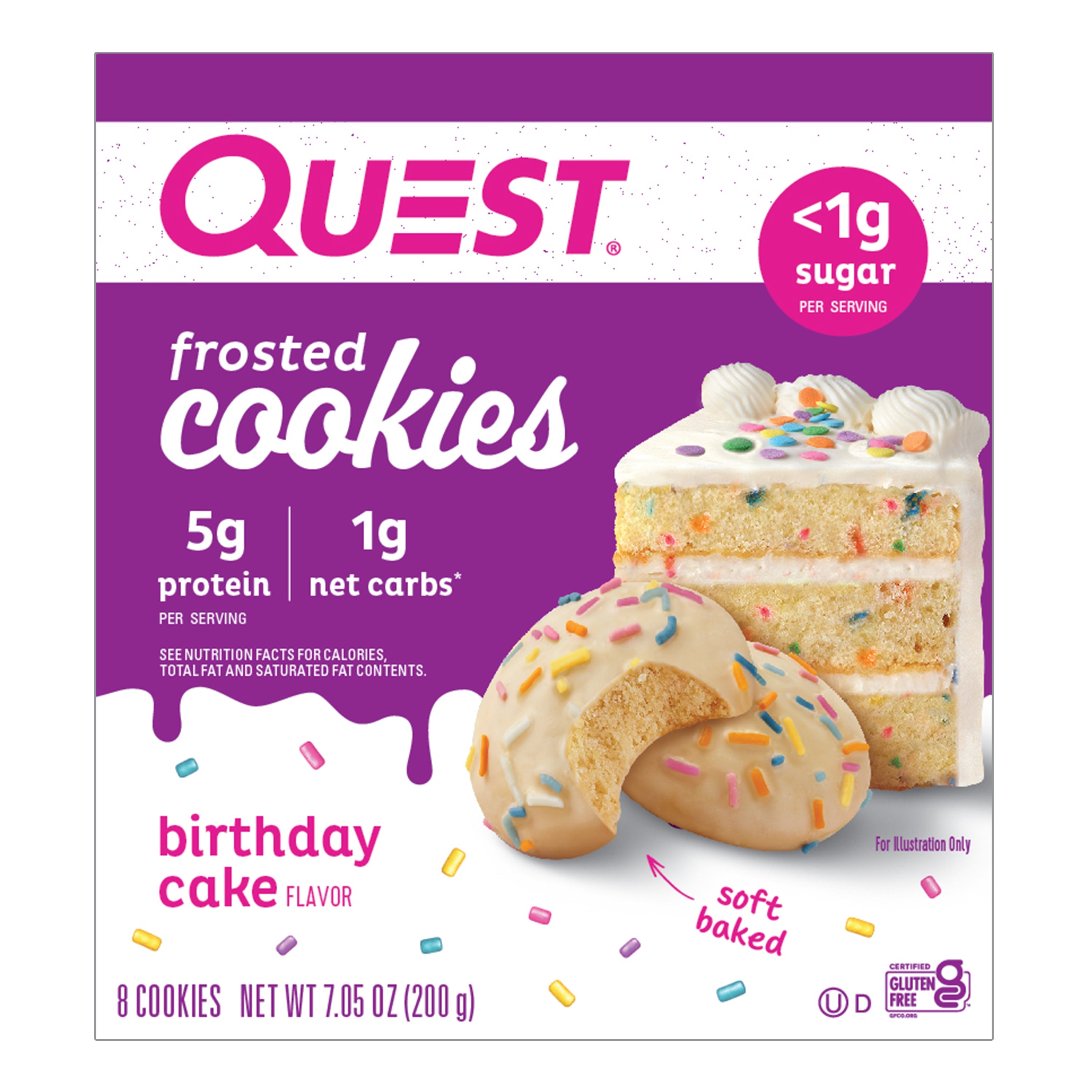 Quest Nutrition Frosted Cookies 8x25g Birthday Cake