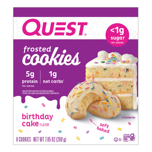 Quest Nutrition Frosted Cookies 8x25g Birthday Cake