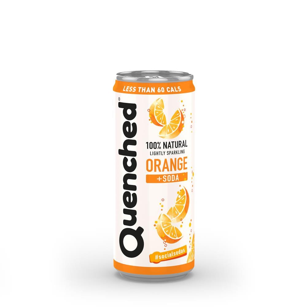 Quenched 100% natural <60 calories fruit juice & bicarbonate of soda