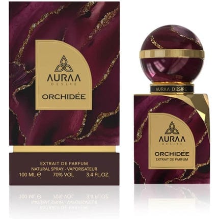 Orchidee Extrait de Parfum 100ml by Auraa Desire Luxurious Unisex Fragrance with Saffron, Cinnamon, Cedar, Vanilla, and Tobacco