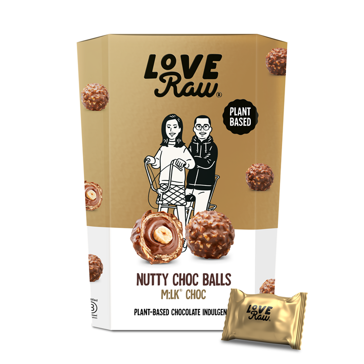 LoveRaw Nutty Choc Balls 9 Pack Gift Box 126g Milk Choc