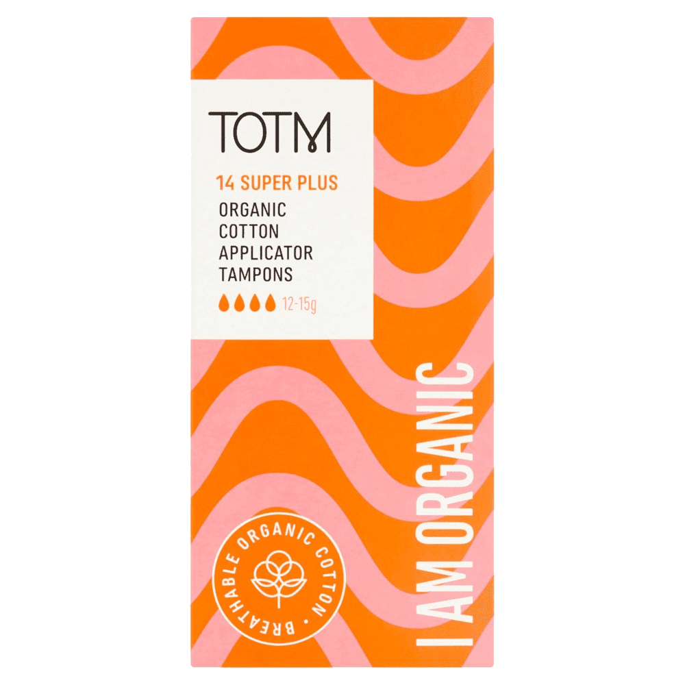 TOTM Organic Applicator Tampons Super Plus Pack of 14 - welzo