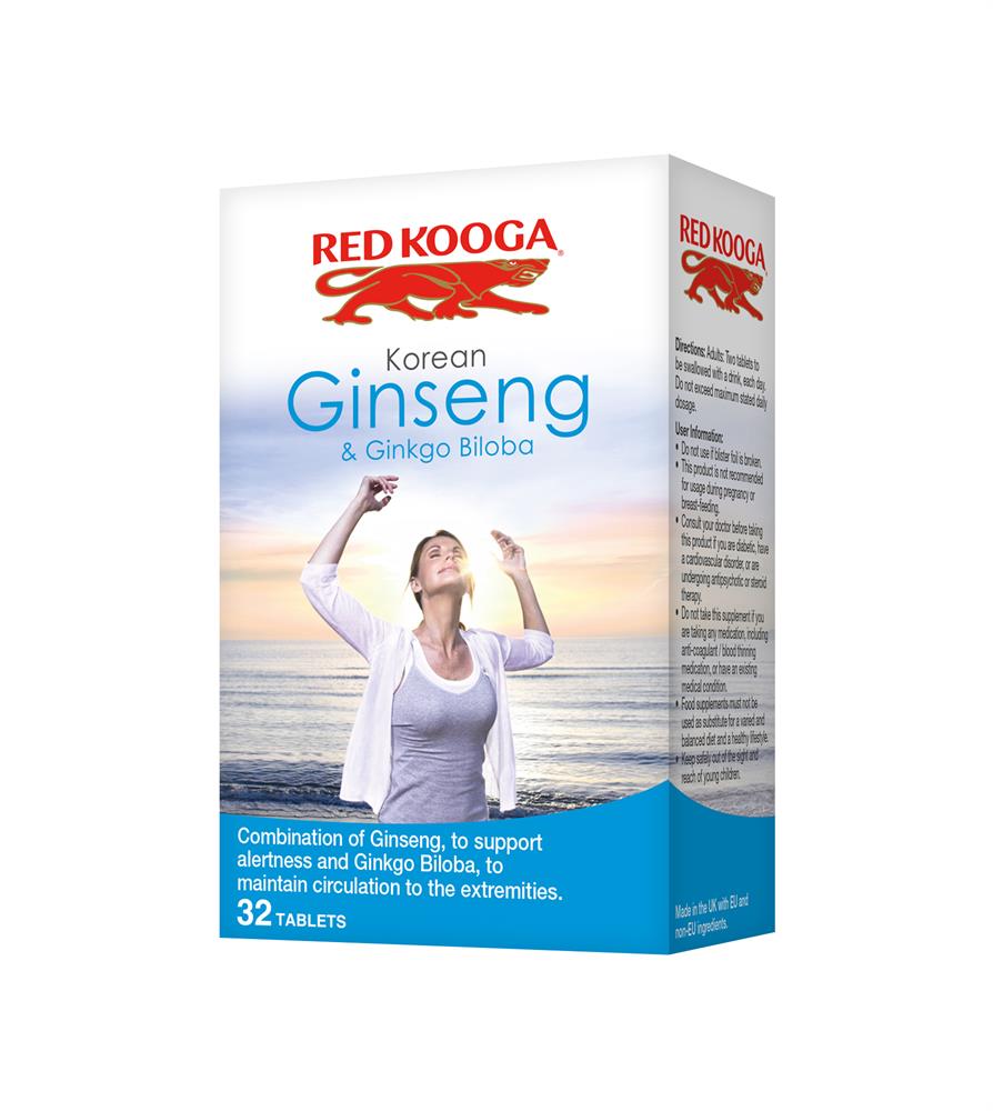 Red Kooga Ginseng e Ginkgo Biloba 32 comprimidos