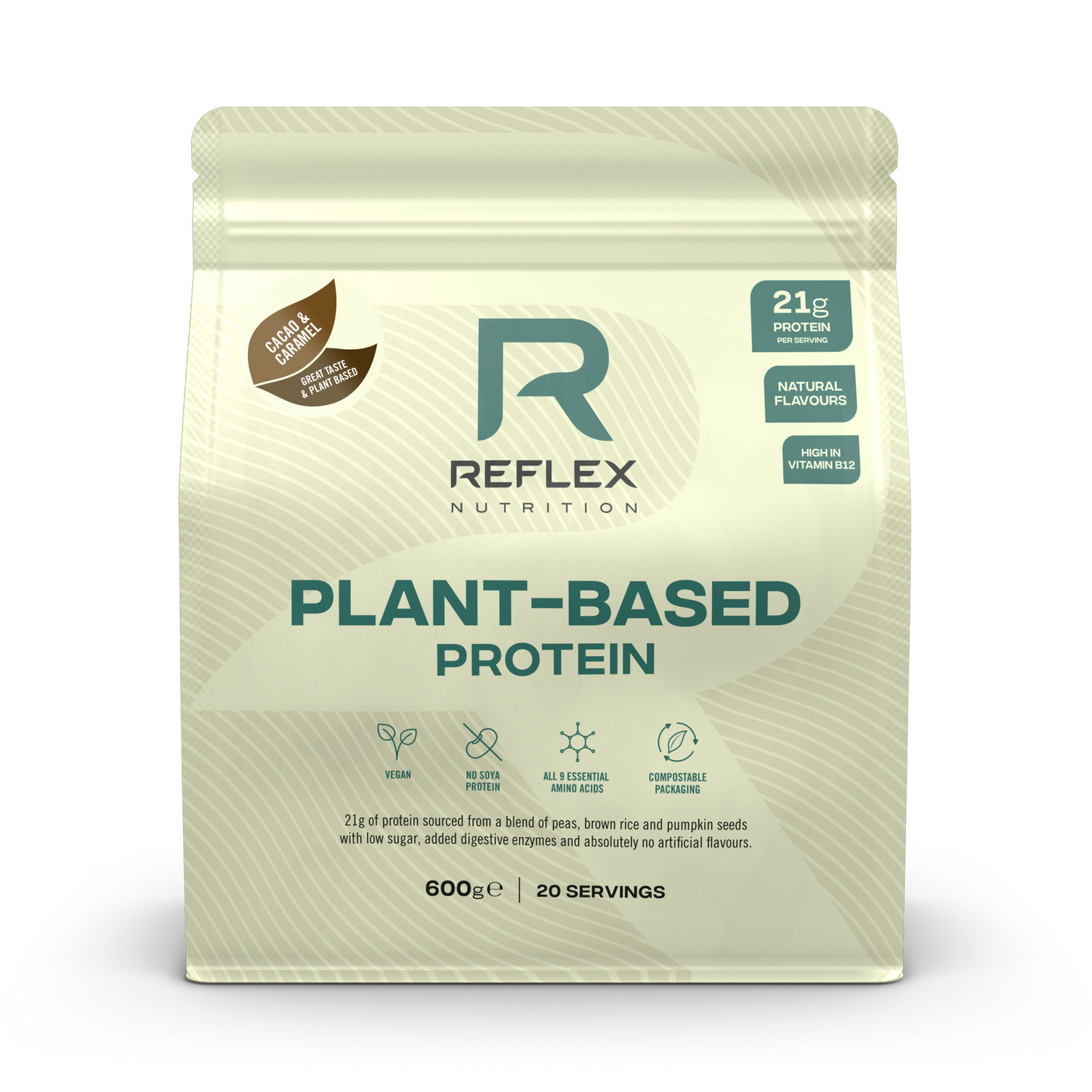 Reflex Nutrition Plant Based Protein 600g Cacao & Caramel