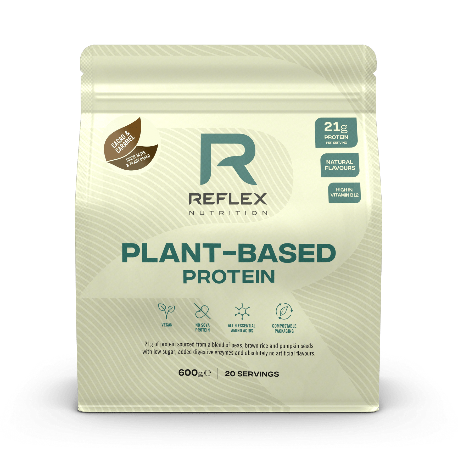 Reflex Nutrition Plant Based Protein 600g Cacao & Caramel