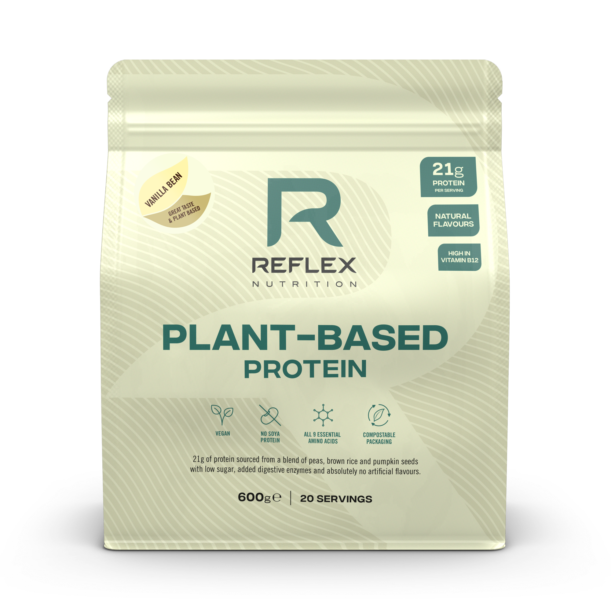 Reflex Nutrition Plant Based Protein 600g Vanilla Bean