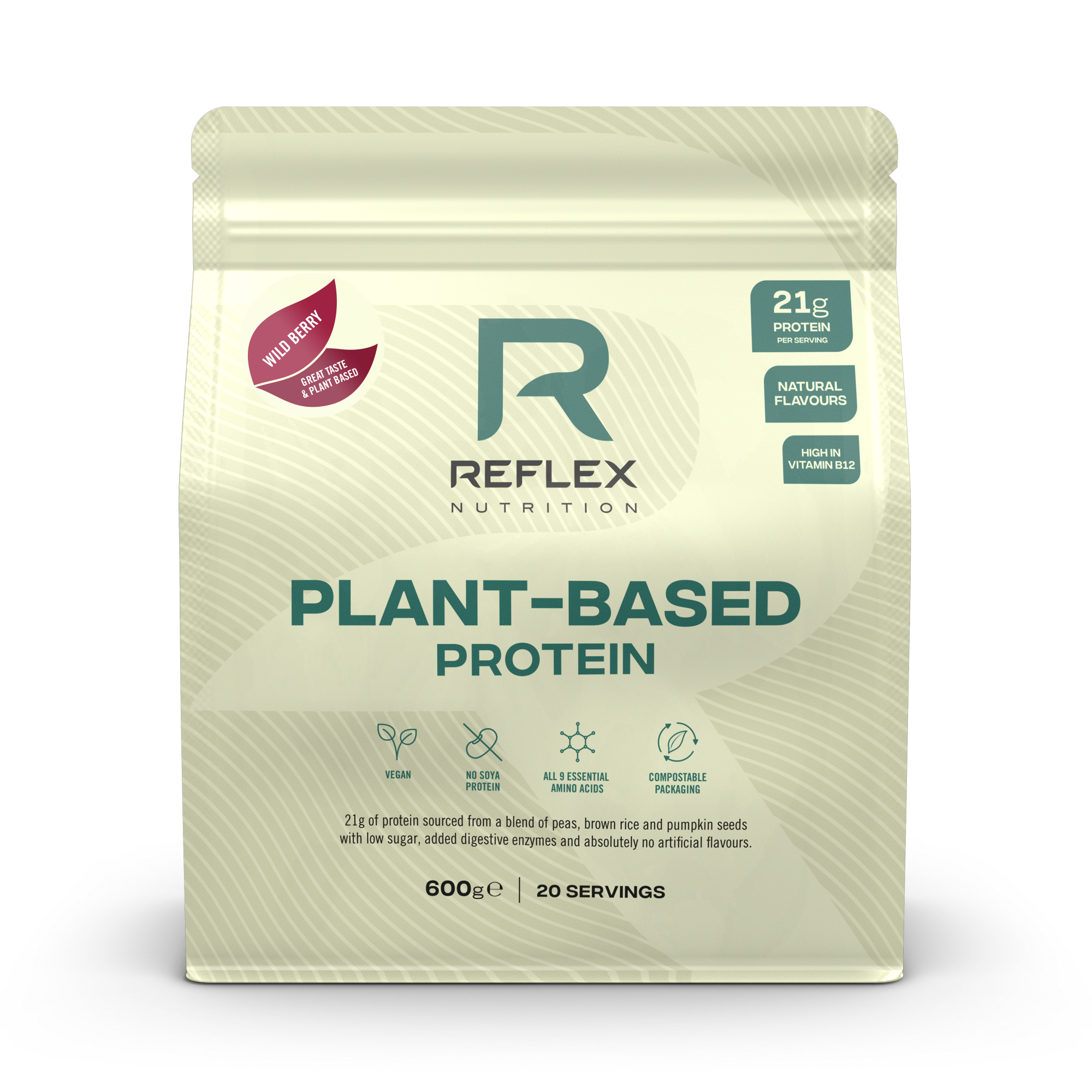 Reflex Nutrition Plant Based Protein 600g Wild Berry