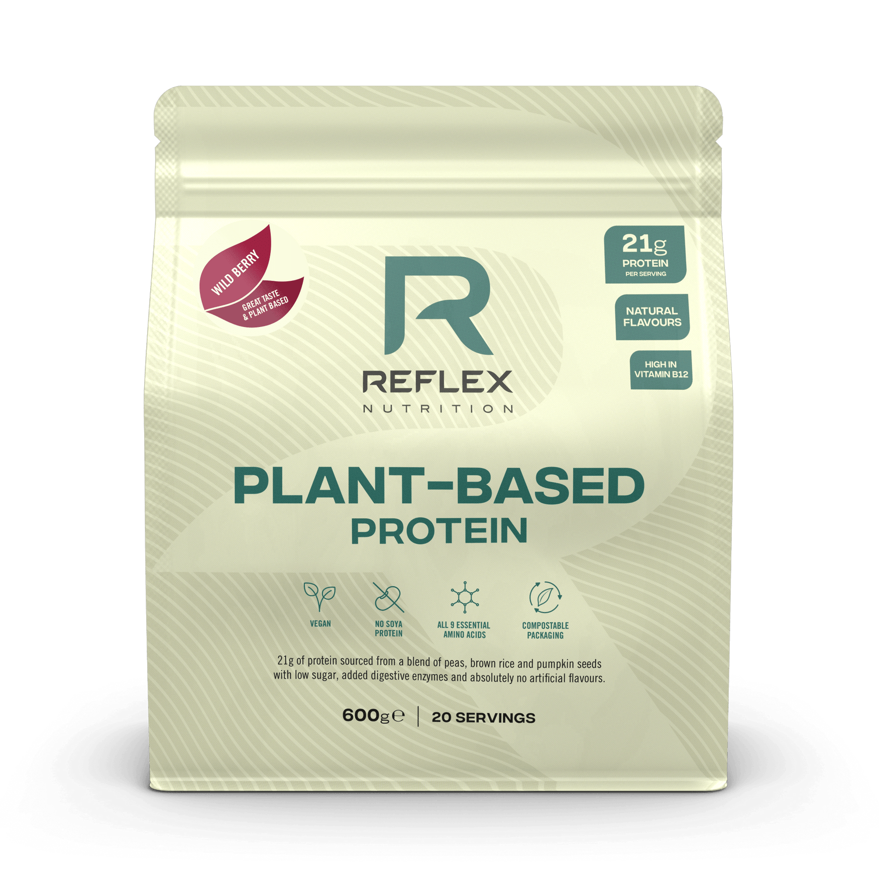 Reflex Nutrition Plant Based Protein 600g Wild Berry