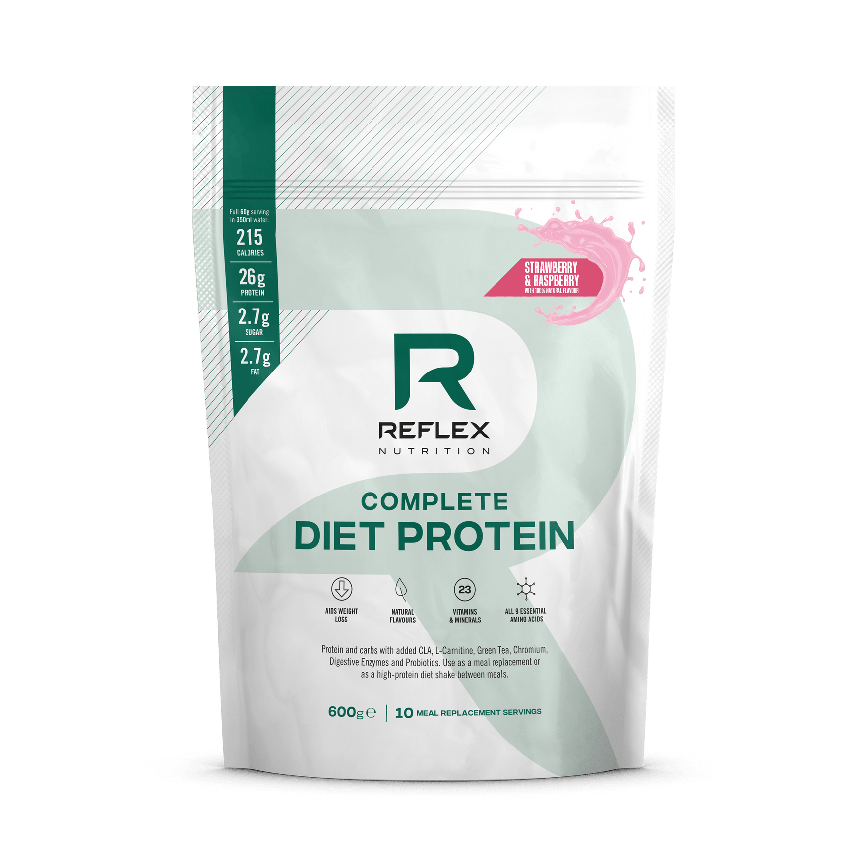 Reflex Nutrition Complete Diet Protein 600g Strawberry and Raspberry