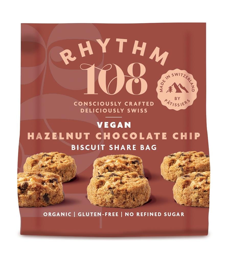 Rhythm 108 Swiss Vegan Hazelnut Chocolate Chip Borse 135G