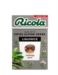 Liquorice Sugar Free sweets Box 45g, Ricola