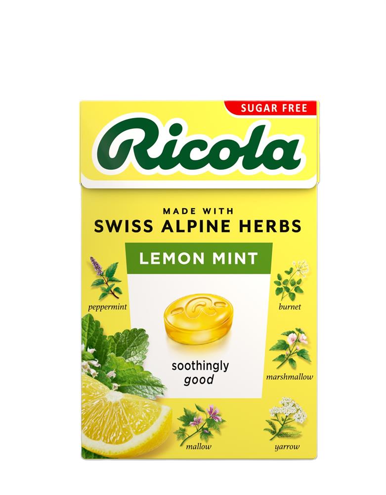 Ricola Lemon Mint Mint Sugar Free Sweets Box 45G