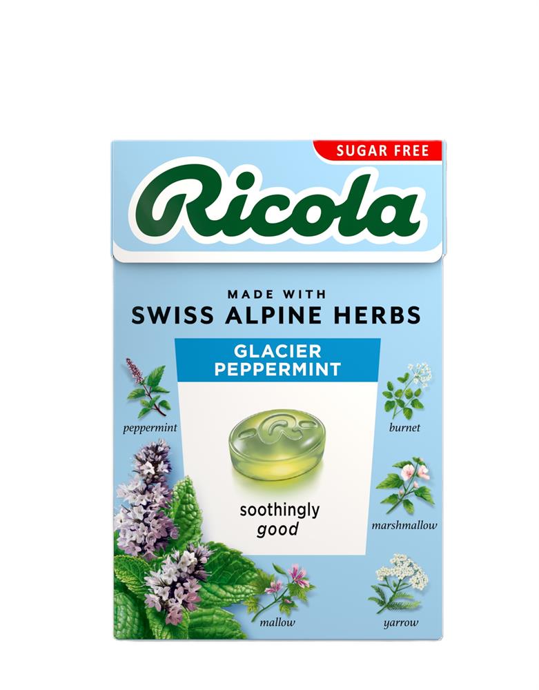 Ricola Glacier à la menthe poivrée Sucre sans sucrerie 45G