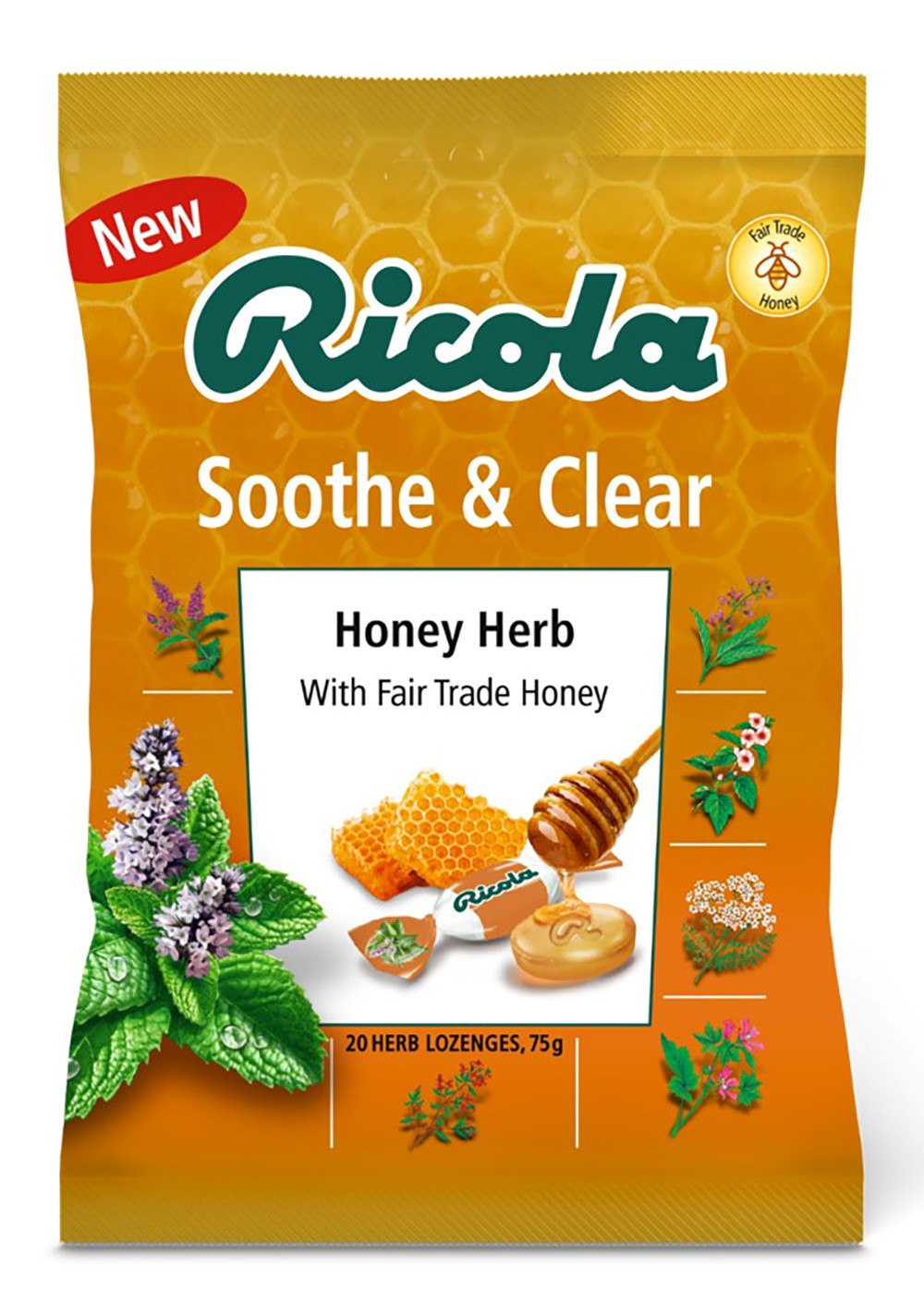 Ricola Soothe & Clear Honey Herb 75G