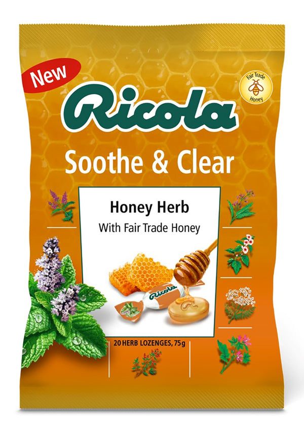 Ricola Soathe & Clear Honey Herb 75g