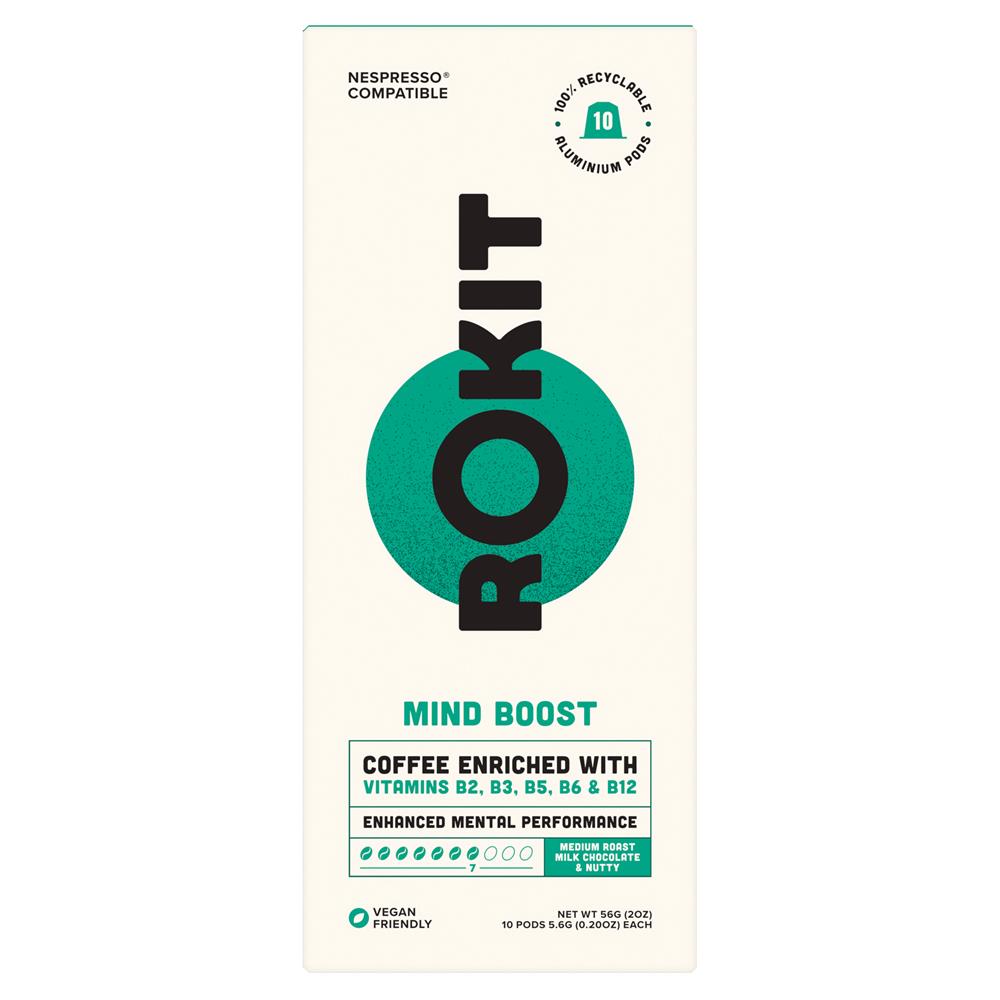 Rokit Pods Mind Boost Coffee Nespresso Pods - 10 podnośników