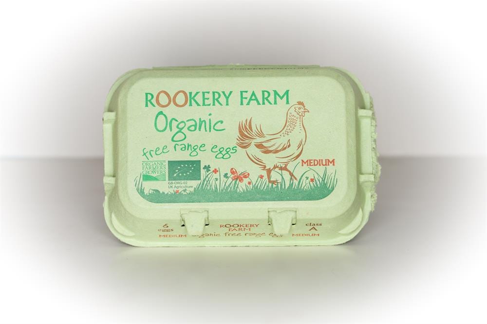 Rookery Farm 6 Medium Organic Free Range Eggs (Van & Pallet orders only)