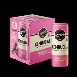 Remedy Kombucha Raspberry Lemonade Multi pack 4x330ml, Remedy Kombucha