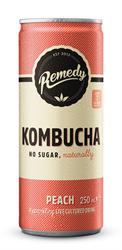 Kombucha Peach 250ml, Remedy Kombucha