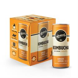 Remedy Kombucha Ginger Lemon  Multi pack 4x330ml, Remedy Kombucha