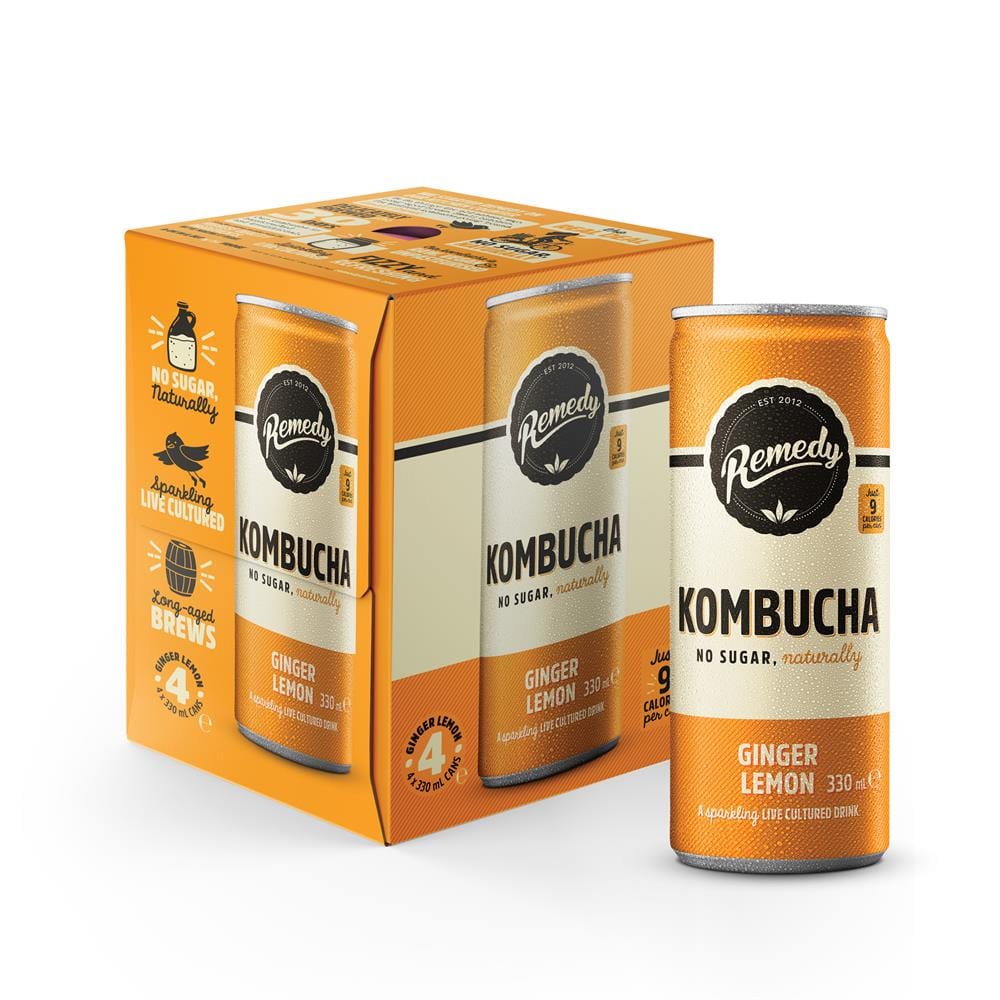 Remedy Kombucha Ginger Lemon  Multi pack 4x330ml