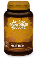 Organic Maca Root 5:1 500mg 120 Capsules, Rainforest Foods