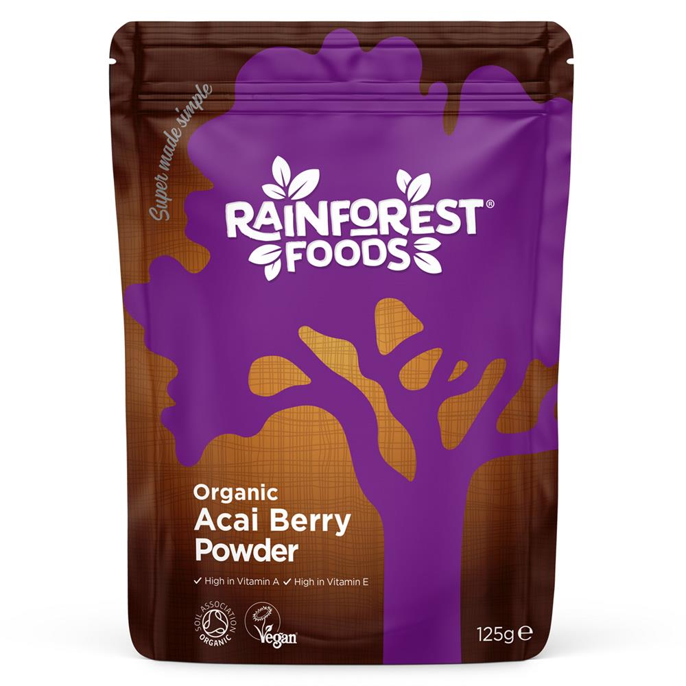 Regenwoud Foods Organic Freeze Drooged Acai Berry Powder 125G