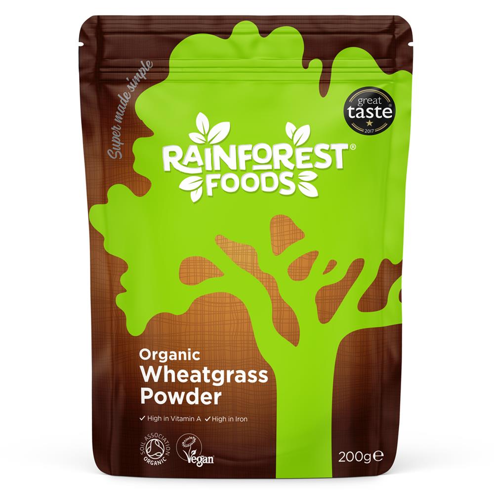 Rainforest Foods Organic New Zealand Wheatgrass Powder 200G