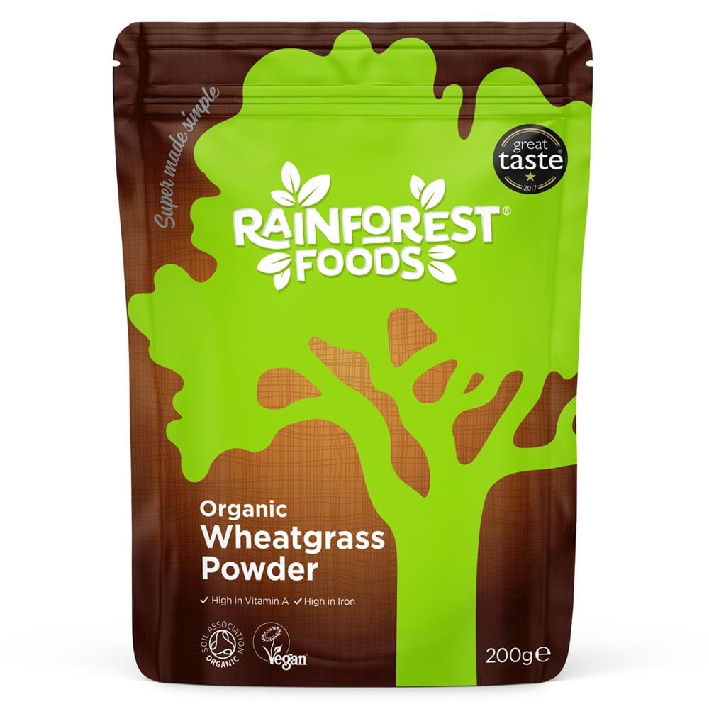 Rainforest Foods Organic New Zealand Wheatgrass Powder 200G