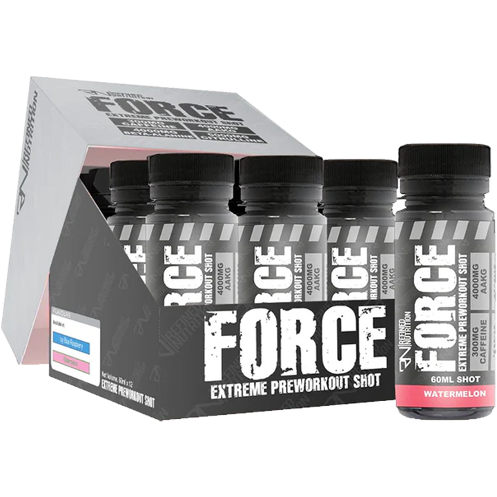 Refined Nutrition FORCE Pre-Workout Shots 12 x 60ml Watermelon