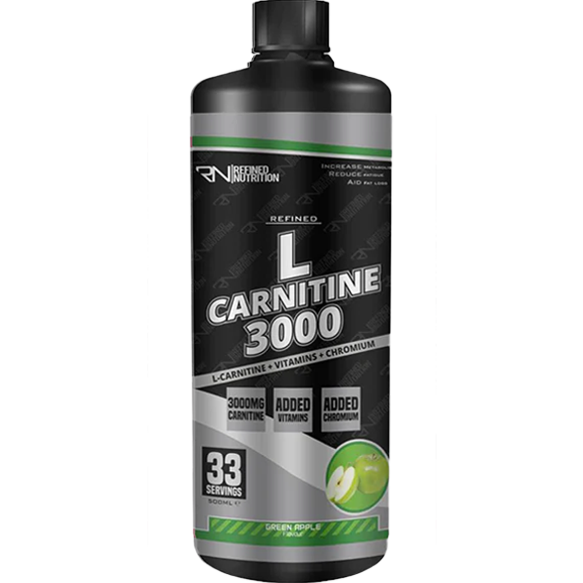 Refined Nutrition L-Carnitine 3000 500ml Green Apple