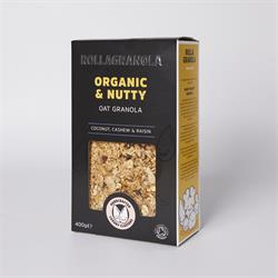 Organic oat granola gluten-free & vegan - 400g pack, Rollagranola