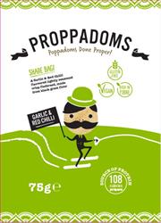 Garlic & Red Chilli Proppadoms 75g, Proppadoms