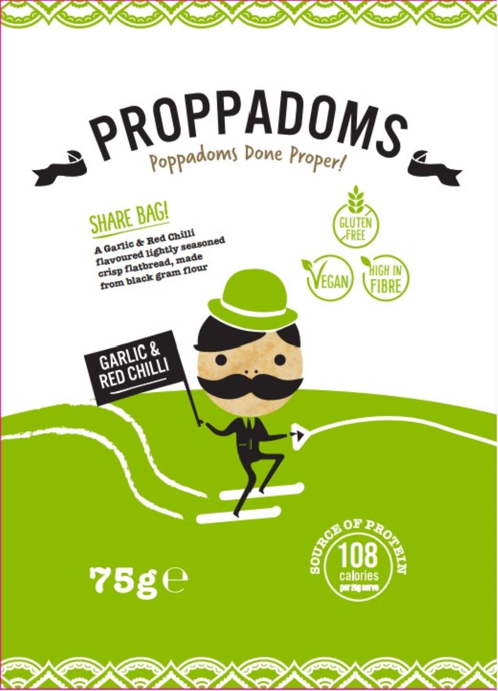 ProPpadoms Aim et Red Chilli Proppadoms 75g