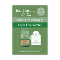 Just Natural 'Plastic Free Packaging' A2 Poster, Retail Support