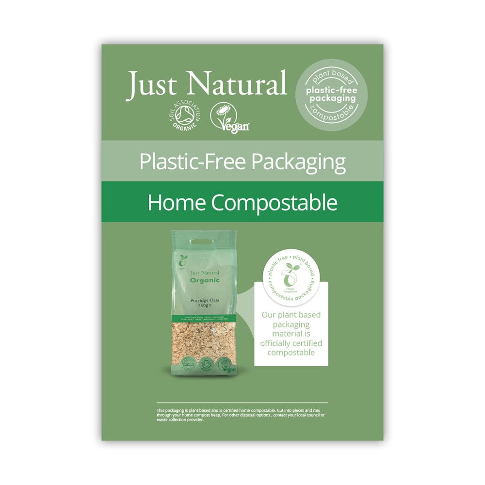 Retail Support Just Natural 'Plastic Free Packaging' A2 Poster