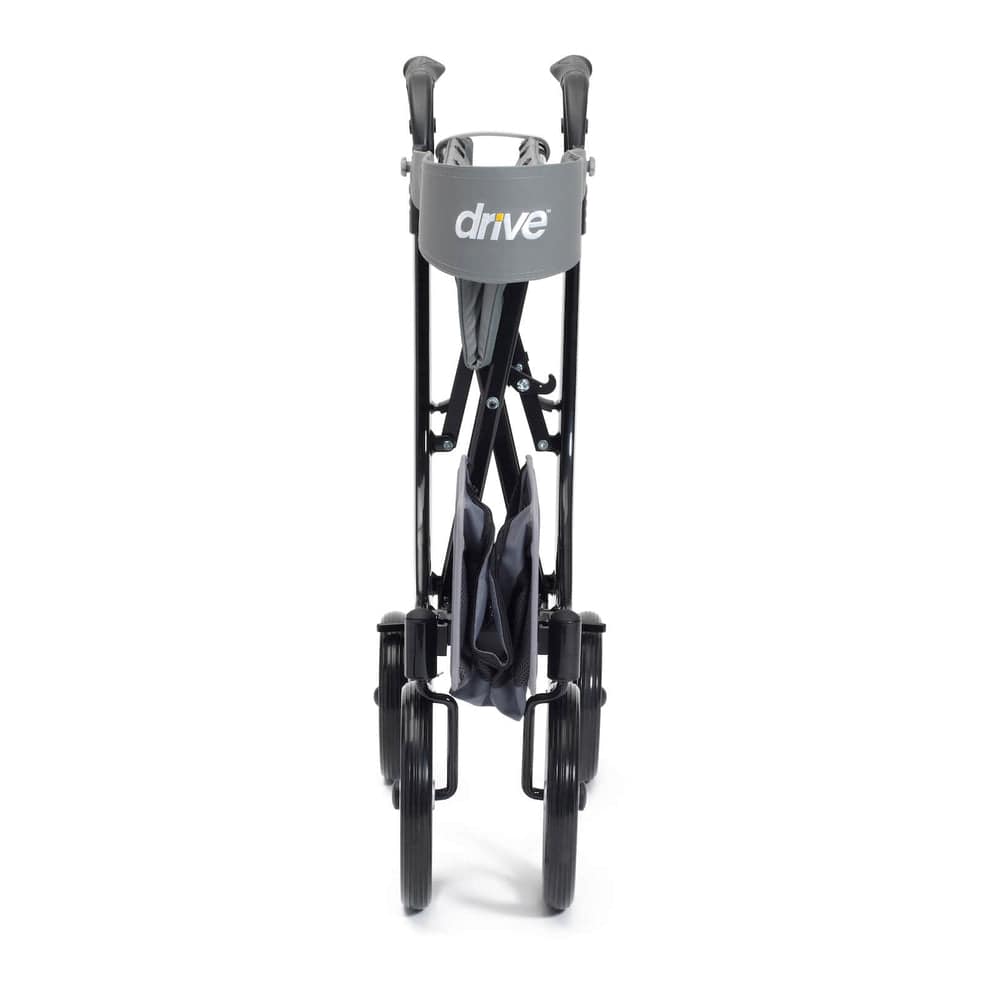 Drive Devilbiss Nitro Rollator with Seat – Lightweight Folding Walker with 10” Wheels & Adjustable Handles