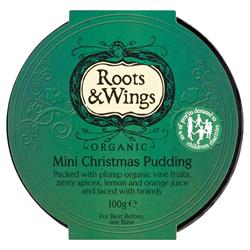 Mini Christmas Pudding 100g, Roots and Wings