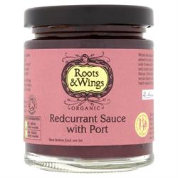 Organic Redcurrant Sauce with Port 200g, Roots and Wings