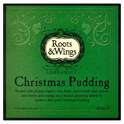 Organic Family Christmas Pudding 454g, Roots and Wings