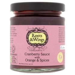 Organic Cranberry Sauce with Orange & Spices 200g, Roots and Wings