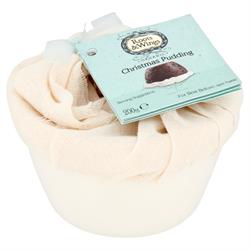 Roots & Wings Organic Christmas Pudding for 2 Ceramic Bowl 200g, Roots and Wings