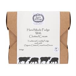 Roots & Wings Organic Hand Made Fudge with Clotted Cream 300g, Roots and Wings