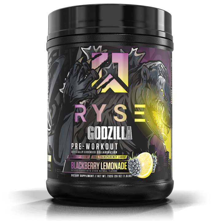 RYSE Godzilla Pre-Workout 792g Godzilla Blackberry Lemonade