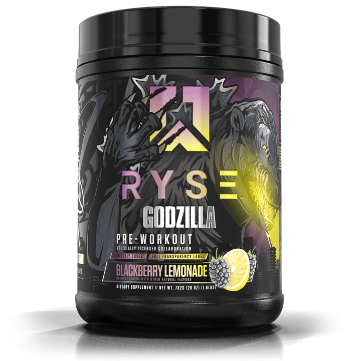 RYSE Godzilla Pre-Workout 792g Godzilla Blackberry Lemonade