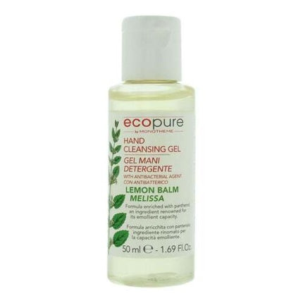 Monotheme Ecopure Lemon Balm Hand Cleansing Gel 50ml - New - Free P&P - UK