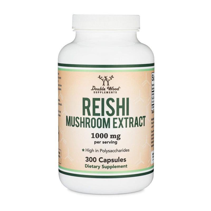 Double Wood Reishi Mushroom - 300 x 500 mg capsules - Welzo