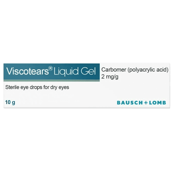 Viscotears Liquid Gel for Dry Eyes 10g Pack of 10 - welzo