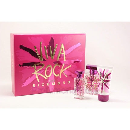 John Richmond Viva Rock Pour Femme Gift Set Eau de Parfum 50ml and 15ml with Body Lotion 50ml